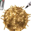 Trend24 Kerstlichtsnoeren^Kerstverlichting - Sfeerverlichting - Kerstverlichting Buiten - Kerstverlichting Binnen - Kerstversiering - Feestverlichting - Lichtsnoer - Lichtsnoer Buiten - Voor Binnen En Buiten - Met Afstandsbediening - 40 M - Warm Wit