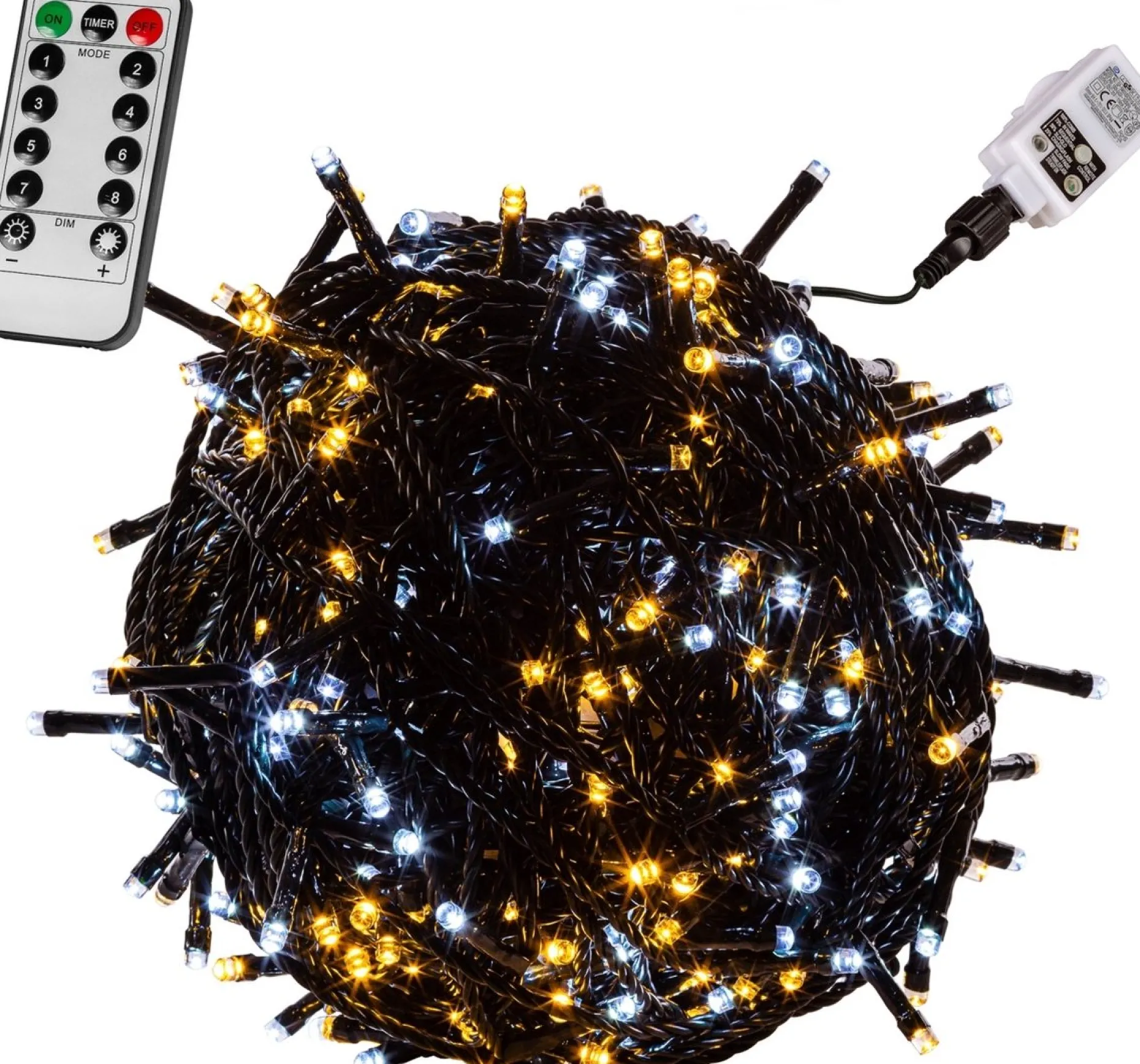 Trend24 Kerstlichtsnoeren^Kerstverlichting - Sfeerverlichting - Kerstverlichting Buiten - Kerstverlichting Binnen - Kerstversiering - Feestverlichting - Lichtsnoer - Lichtsnoer Buiten - Voor Binnen En Buiten - Met Afstandsbediening - 20 M - Warm Koud