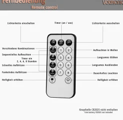 Trend24 Kerstlichtsnoeren^Kerstverlichting - Sfeerverlichting - Kerstverlichting Buiten - Kerstverlichting Binnen - Kerstversiering - Feestverlichting - Lichtsnoer - Lichtsnoer Buiten - Voor Binnen En Buiten - Op Batterij - Met Afstandsbediening - 10 M - Warm Wit