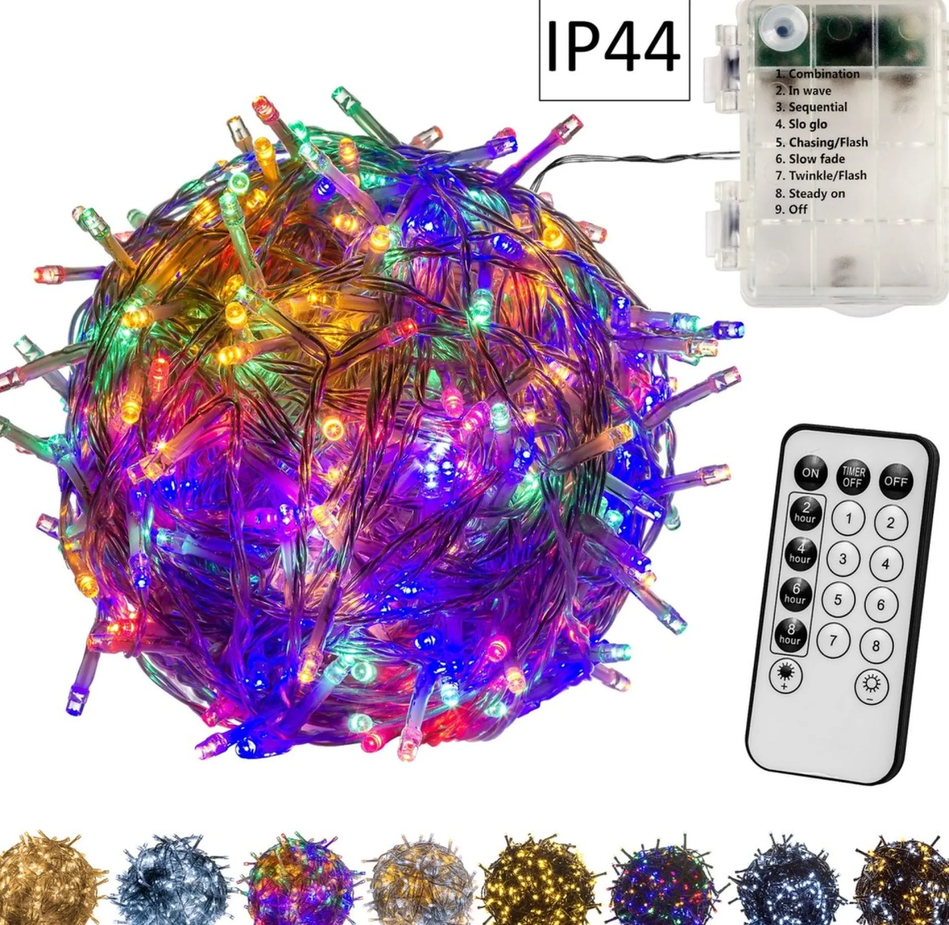 Trend24 Kerstlichtsnoeren^Kerstverlichting - Sfeerverlichting - Kerstverlichting Buiten - Kerstverlichting Binnen - Kerstversiering - Feestverlichting - Lichtsnoer - Lichtsnoer Buiten - Voor Binnen En Buiten - Op Batterij - Met Afstandsbediening - 10 M - Warm Wit