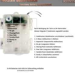 Trend24 Kerstlichtsnoeren^Kerstverlichting - Sfeerverlichting - Kerstverlichting Buiten - Kerstverlichting Binnen - Kerstversiering - Feestverlichting - Lichtsnoer - Lichtsnoer Buiten - Voor Binnen En Buiten - Op Batterij - Met Afstandsbediening - 10 M - Warm Wit
