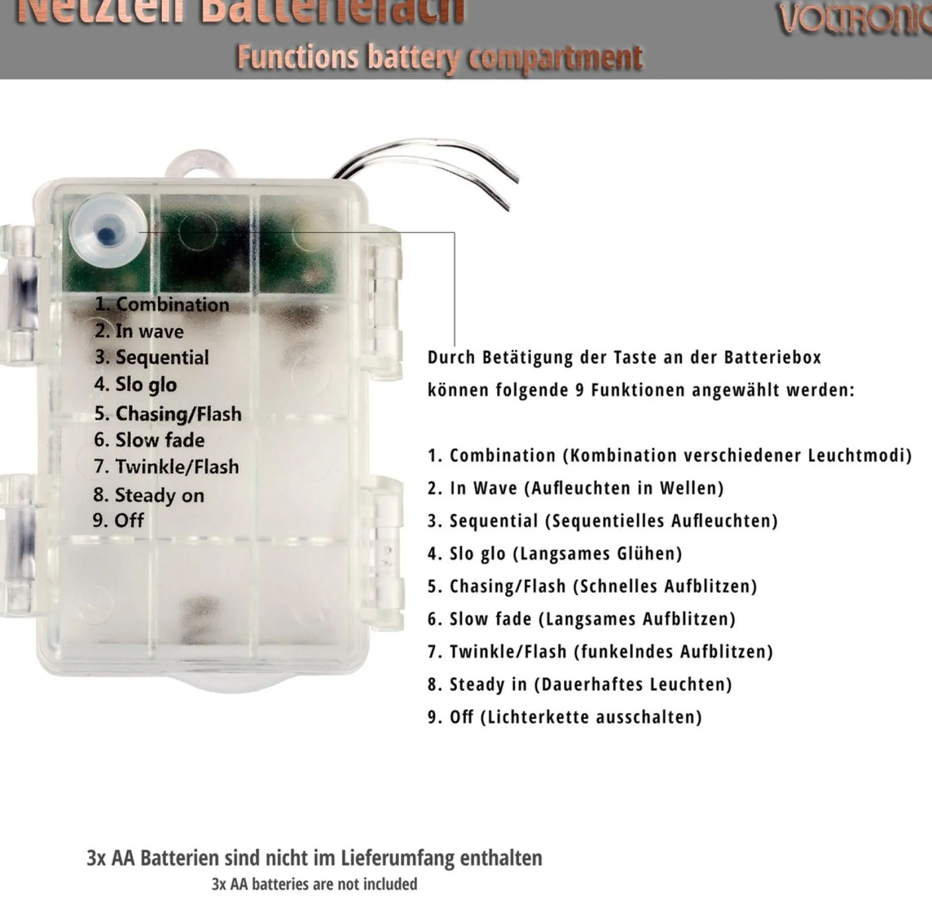 Trend24 Kerstlichtsnoeren^Kerstverlichting - Sfeerverlichting - Kerstverlichting Buiten - Kerstverlichting Binnen - Kerstversiering - Feestverlichting - Lichtsnoer - Lichtsnoer Buiten - Voor Binnen En Buiten - Op Batterij - Met Afstandsbediening - 10 M - Warm Koud