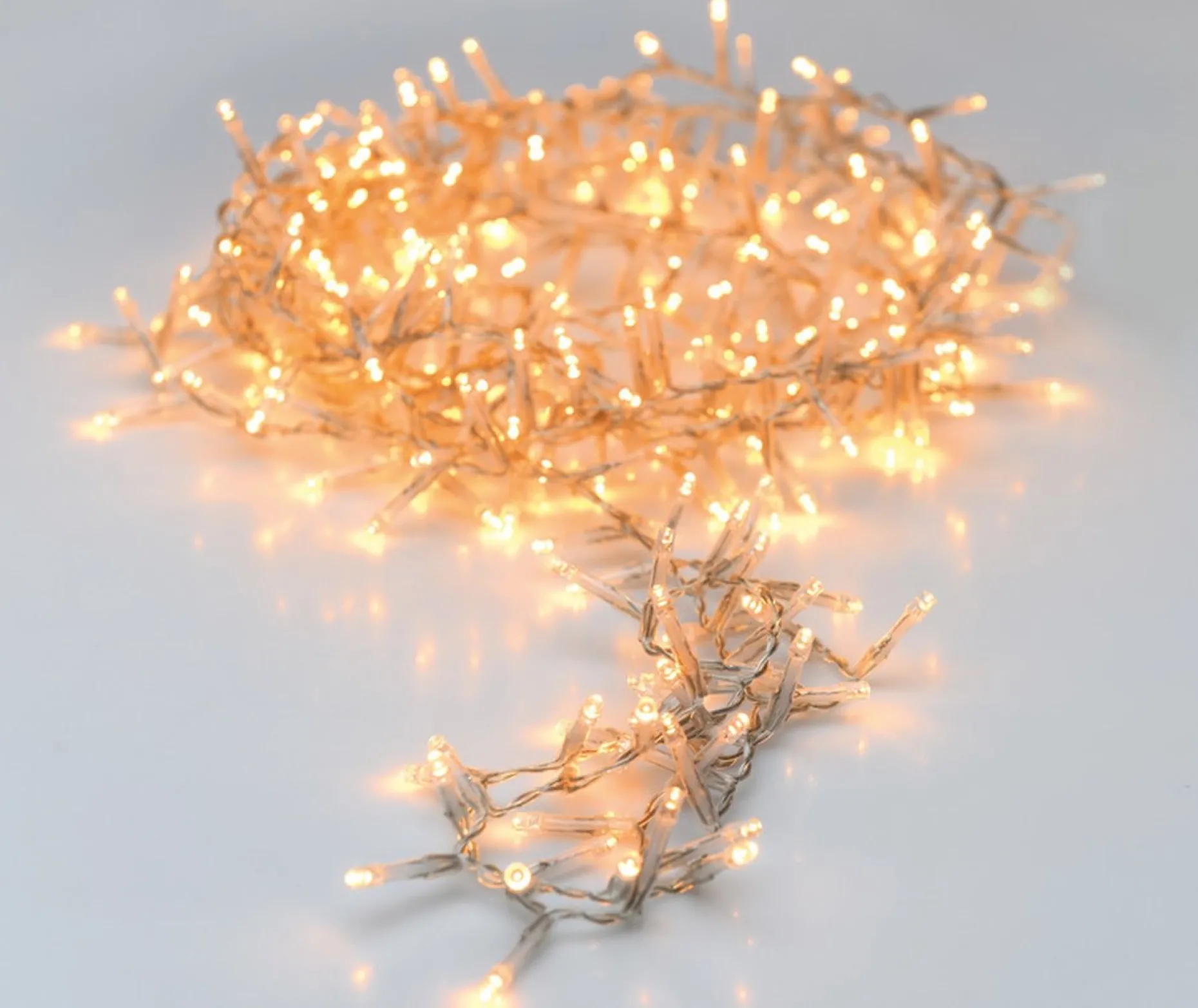 Merkloos Kerstboomverlichting^Kerstverlichting Transparant Snoer Met 120 Warm Witte Lampjes - 9 Meter - Kerstlampjes/Kerstlichtjes - Binnen/Buiten