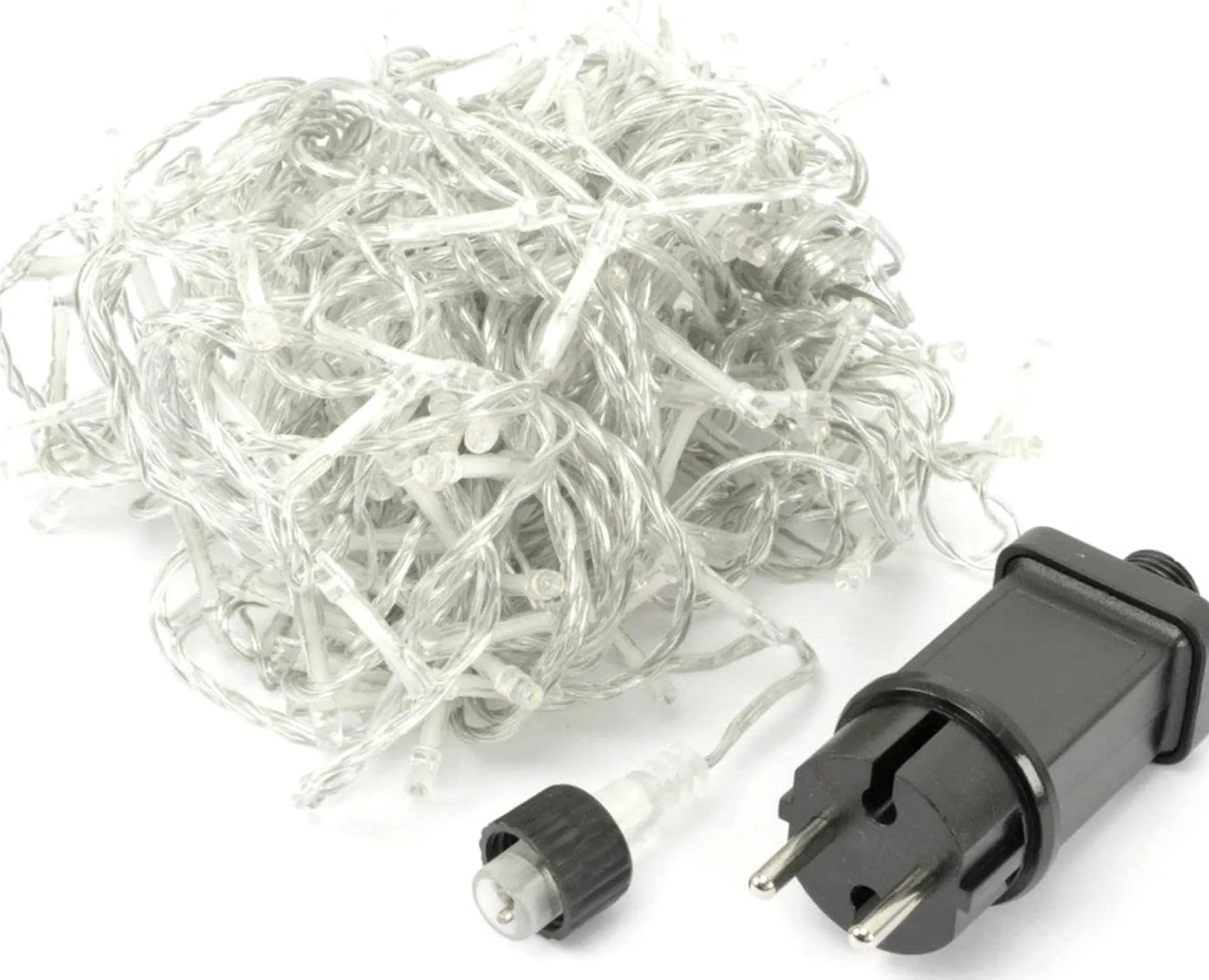 Merkloos Kerstboomverlichting^Kerstverlichting Transparant Snoer Met 120 Warm Witte Lampjes - 9 Meter - Kerstlampjes/Kerstlichtjes - Binnen/Buiten