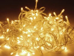 Merkloos Kerstboomverlichting^Kerstverlichting Transparant Snoer Met 120 Warm Witte Lampjes - 9 Meter - Kerstlampjes/Kerstlichtjes - Binnen/Buiten