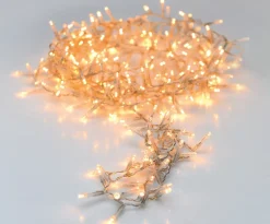 Merkloos Kerstboomverlichting^Kerstverlichting Transparant Snoer Met 180 Warm Witte Lampjes - 13,5 Meter - Kerstlampjes/Kerstlichtjes - Binnen/Buiten
