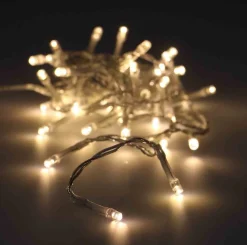 Merkloos Kerstboomverlichting^Kerstverlichting Transparant Snoer Met 180 Warm Witte Lampjes - 13,5 Meter - Kerstlampjes/Kerstlichtjes - Binnen/Buiten