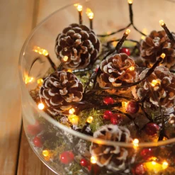 Decoris Kerstlichtsnoeren^Kerstverlichting Twinkle Op Batterij Warm Wit Buiten 96 Lampjes - Boomverlichting