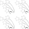Ways Verlichte Kerstfiguren^Kerstverlichting - Vallende Sterren - 4 Stuks - 216 Led's
