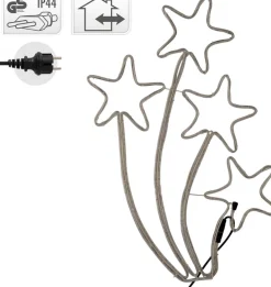Ways Verlichte Kerstfiguren^Kerstverlichting - Vallende Sterren - 4 Stuks - 216 Led's