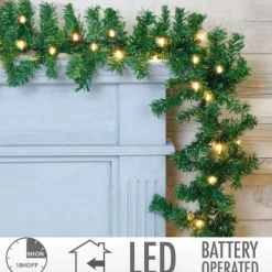 Merkloos Kerstversiering - Guirlande Met Verlichting Flash Sale