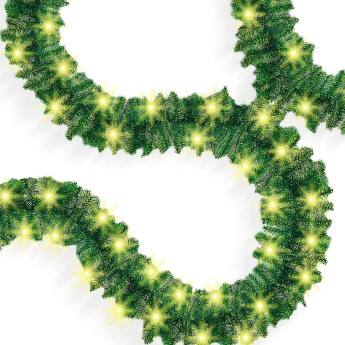 Kesser ® Kerstslinger | Guirlande Met 100 Led's Warmwit Lampjes - Kerstversiering, Kerstguirlande Led Verlichting Voor Kerstboom En Binnen & Buiten, Kerstverlichting Slinger Voor Kerstmis - Groen, 5M / 100 Leds Hot