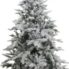 KJ Kunstkerstbomen Kunstkerstbomen^ - Flock De Luxe Besneeuwde Kunstkerstboom - 180 Cm - Met Inclusief Led Verlichting 350 Led-Lampjes – 988 Pe En Pvc Takken