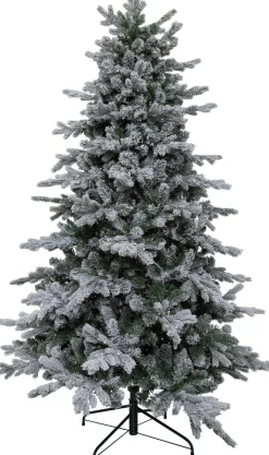 KJ Kunstkerstbomen Kunstkerstbomen^ – Spitsbergen Flock De Luxe Besneeuwde Kunstkerstboom - 240 Cm - Met Inclusief Led Verlichting 570 Led-Lampjes – 2351 Pe En Pvc Takken
