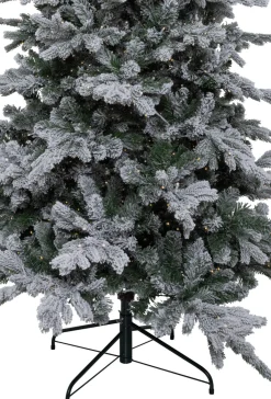 KJ Kunstkerstbomen Kunstkerstbomen^ – Spitsbergen Flock De Luxe Besneeuwde Kunstkerstboom - 240 Cm - Met Inclusief Led Verlichting 570 Led-Lampjes – 2351 Pe En Pvc Takken