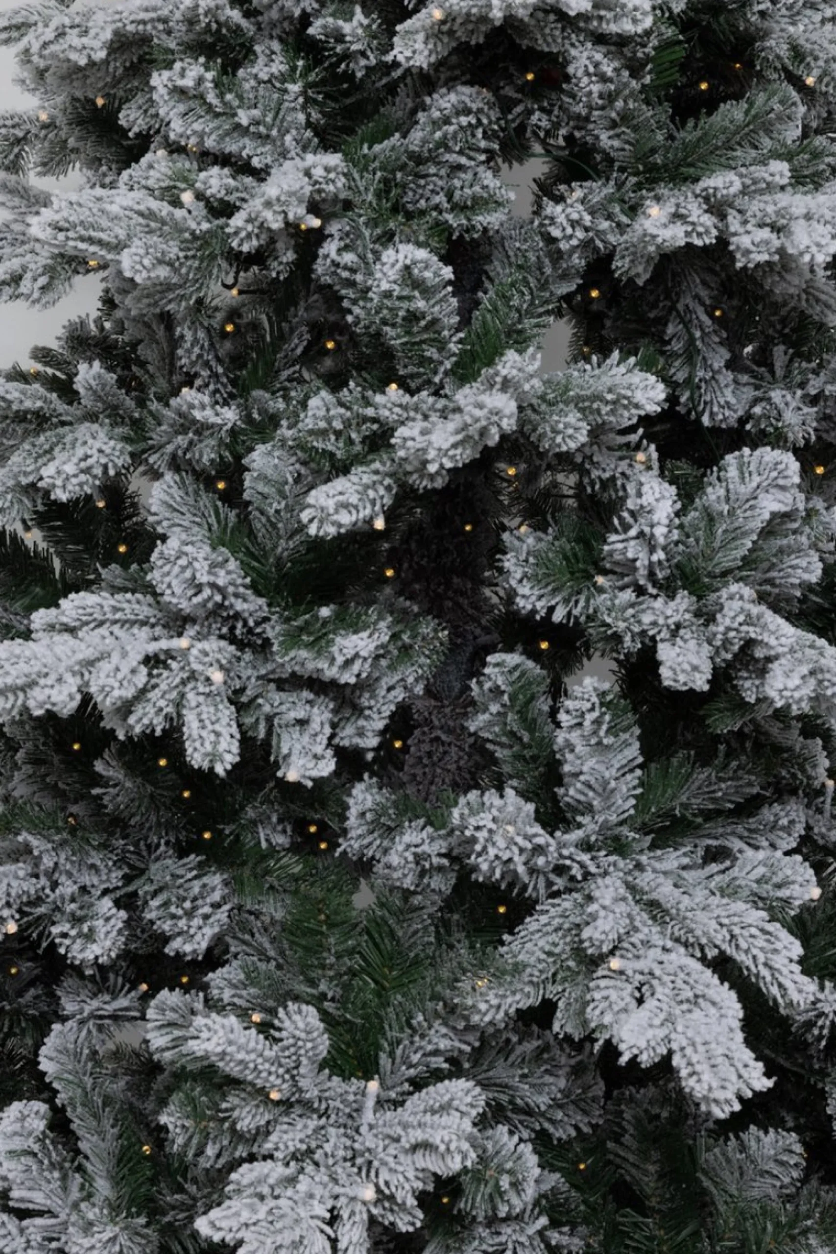 KJ Kunstkerstbomen Kunstkerstbomen^ – Spitsbergen Flock De Luxe Besneeuwde Kunstkerstboom - 240 Cm - Met Inclusief Led Verlichting 570 Led-Lampjes – 2351 Pe En Pvc Takken