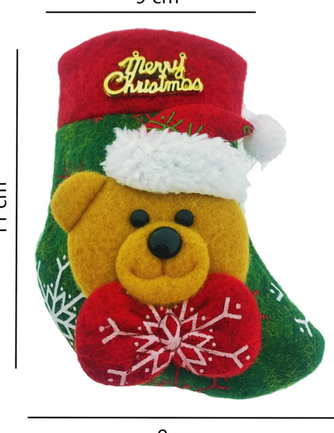 Knaak Kerstsok Beertje Voor Bestek En/Of In De Kerstboom - 1 Stuk - Kerstdecoratie Veelkleurig, Beer, Rood, Bruin, Wit Cheap