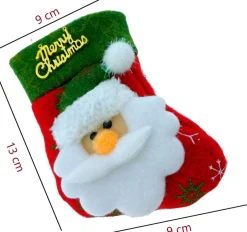 Knaak Kerstsok Kerstman Voor Bestek En/Of In De Kerstboom - 1 Stuk - Kerstdecoratie Veelkleurig, Kerstman, Bruin, Wit Clearance