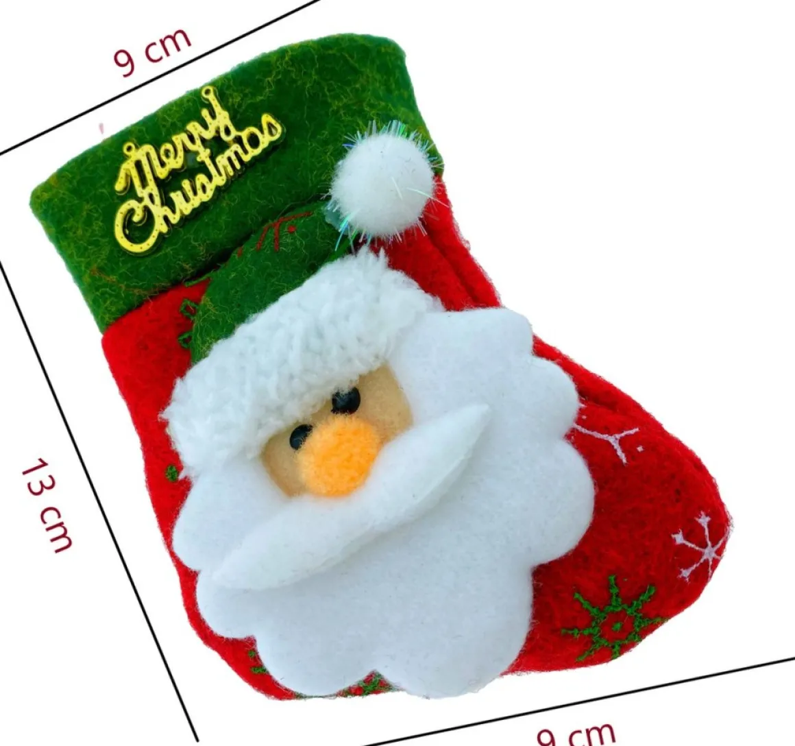 Knaak Kerstsok Kerstman Voor Bestek En/Of In De Kerstboom - 1 Stuk - Kerstdecoratie Veelkleurig, Kerstman, Bruin, Wit Clearance