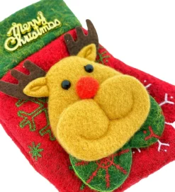 Knaak Kerstsok Rendier Voor Bestek En/Of In De Kerstboom - 1 Stuk - Kerstdecoratie Veelkleurig, Rendier, (Donker)Groen, Bruin Hot