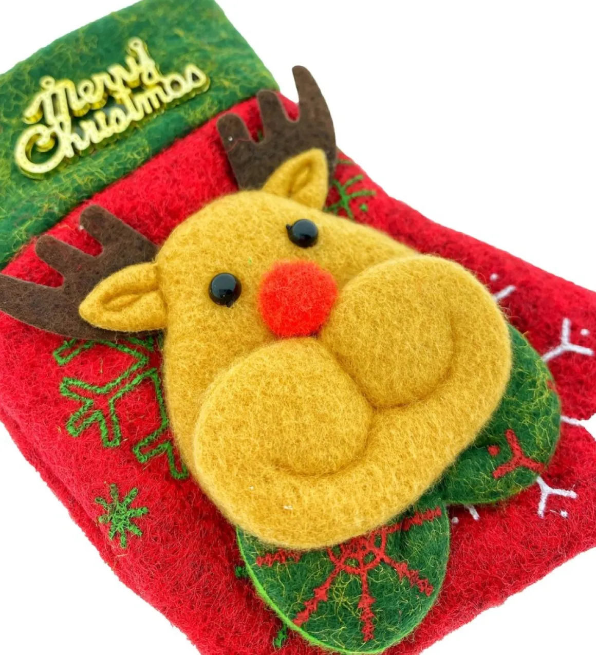 Knaak Kerstsok Rendier Voor Bestek En/Of In De Kerstboom - 4 Stuks - Kerstdecoratie Veelkleurig Rendier, Rood, Bruin 4 Shop