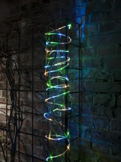 Konst Smide Lichtslangen^Konstsmide 3773 - Feestverlichting - Mini Ropelight 65 Lamps Led Met Timer - 500 Cm - Op Batterij - Voor Buiten
