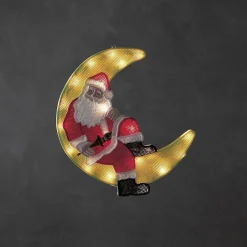 Konst Smide Verlichte Kerstfiguren^ Led Raamdecoratie Kerstman Verlichte Kerstfiguren - 40 Cm - Maan - 20 Leds