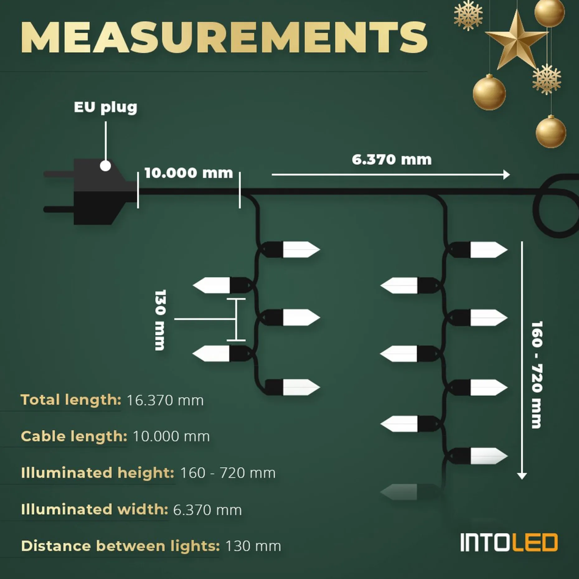 Konst Smide Kerstlichtsnoeren^Konstsmide 2733 - Snoerverlichting - 200 Lamps Micro Led Iciclesnoer - 630 Cm - 24V - Voor Buiten - Warmwit