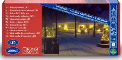 Konst Smide Kerstlichtsnoeren^Konstsmide 2733 - Snoerverlichting - 200 Lamps Micro Led Iciclesnoer - 630 Cm - 24V - Voor Buiten - Warmwit