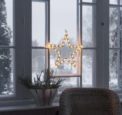 Konst Smide Verlichte Kerstfiguren^Konstsmide Ster - 2D Kerstfiguur - Transparant - 48Cm Hoog - Ip20