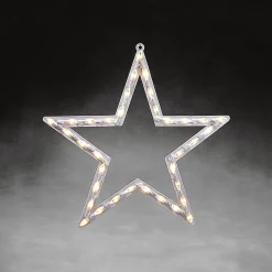 Konst Smide Verlichte Kerstfiguren^Konstsmide Ster - 2D Kerstfiguur - Transparant - 48Cm Hoog - Ip20