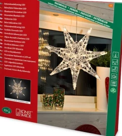 Konst Smide Verlichte Kerstfiguren^Konstsmide 6110 - Verlicht Kerstfiguur - 32 Lamps Led Acryl Ster 1D - 45Cm - 24V - Voor Binnen - Warmwit