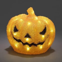 Konst Smide Verlichte Kerstfiguren^Konstsmide 6146 - Verlicht Kerstfiguur - 32 Lamps Led Acryl Pompoen - 23 Cm - 24V - Voor Buiten - Koelwit