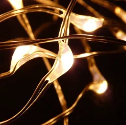Anna's Collection Kerstlichtsnoeren^Koper Draadverlichting Met Timer 20 Led Lampjes 1 Meter - Koperdraad Sfeerverlichting - Voor Binnen En Buiten Gebruik