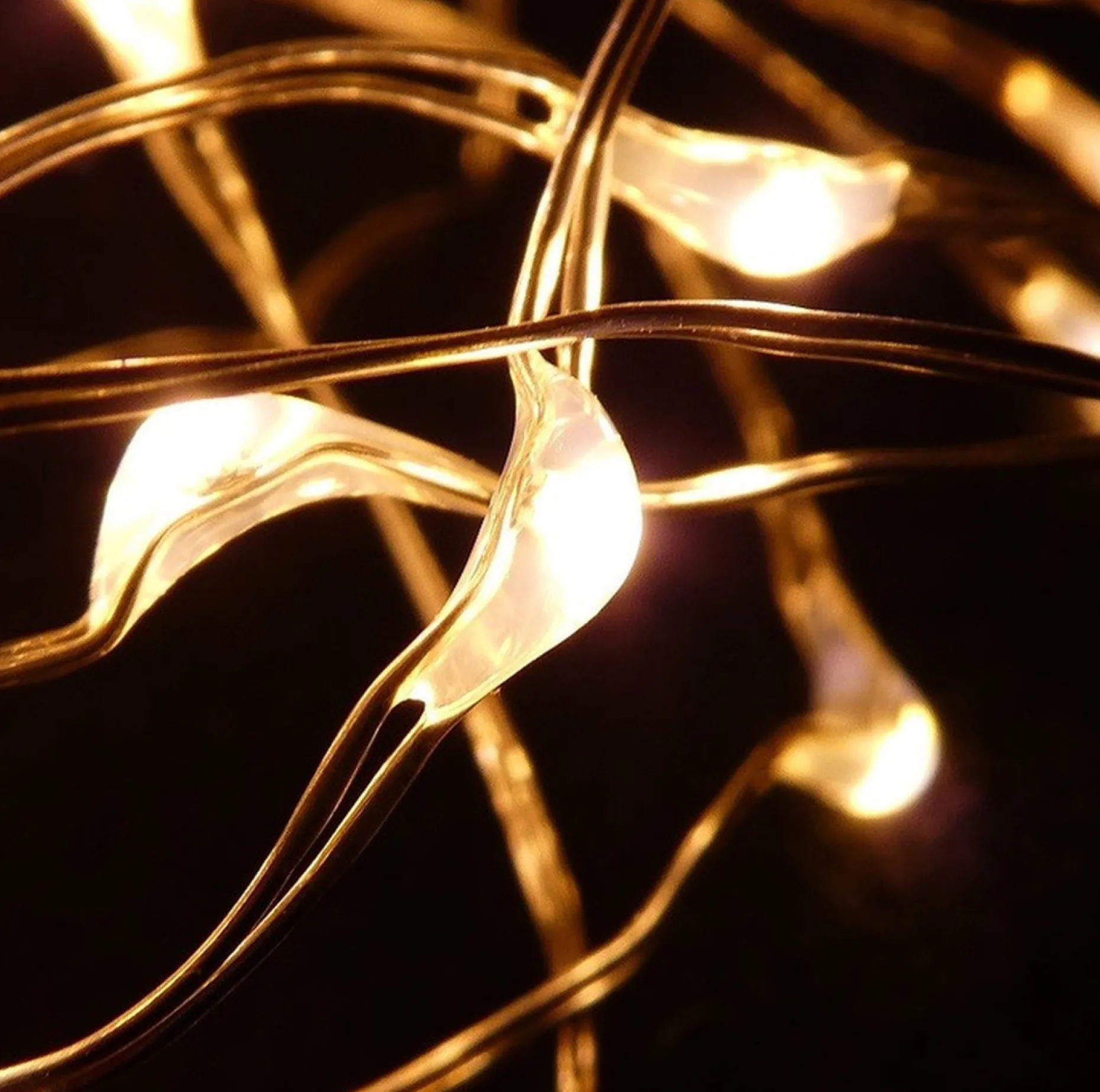 Anna's Collection Kerstlichtsnoeren^Koper Draadverlichting Met Timer 20 Led Lampjes 1 Meter - Koperdraad Sfeerverlichting - Voor Binnen En Buiten Gebruik