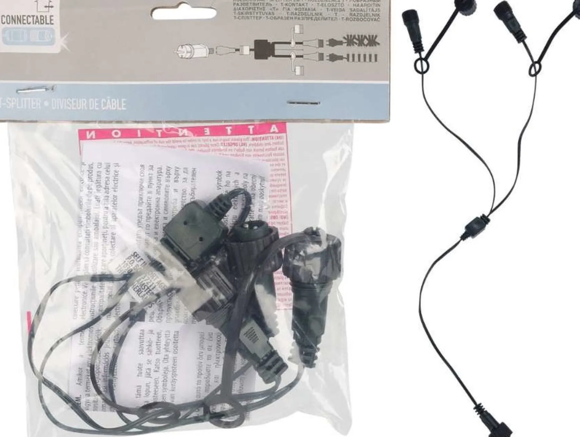 Merkloos Lichtslangen^Koppelbaar 31V T-Splitter Max. 1600 Led