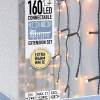 Nampook Lichtgordijnen^Koppelbare Ijspegelverlichting - 160 Led - 3M - Warm Wit Binnen/Buiten Verlichting