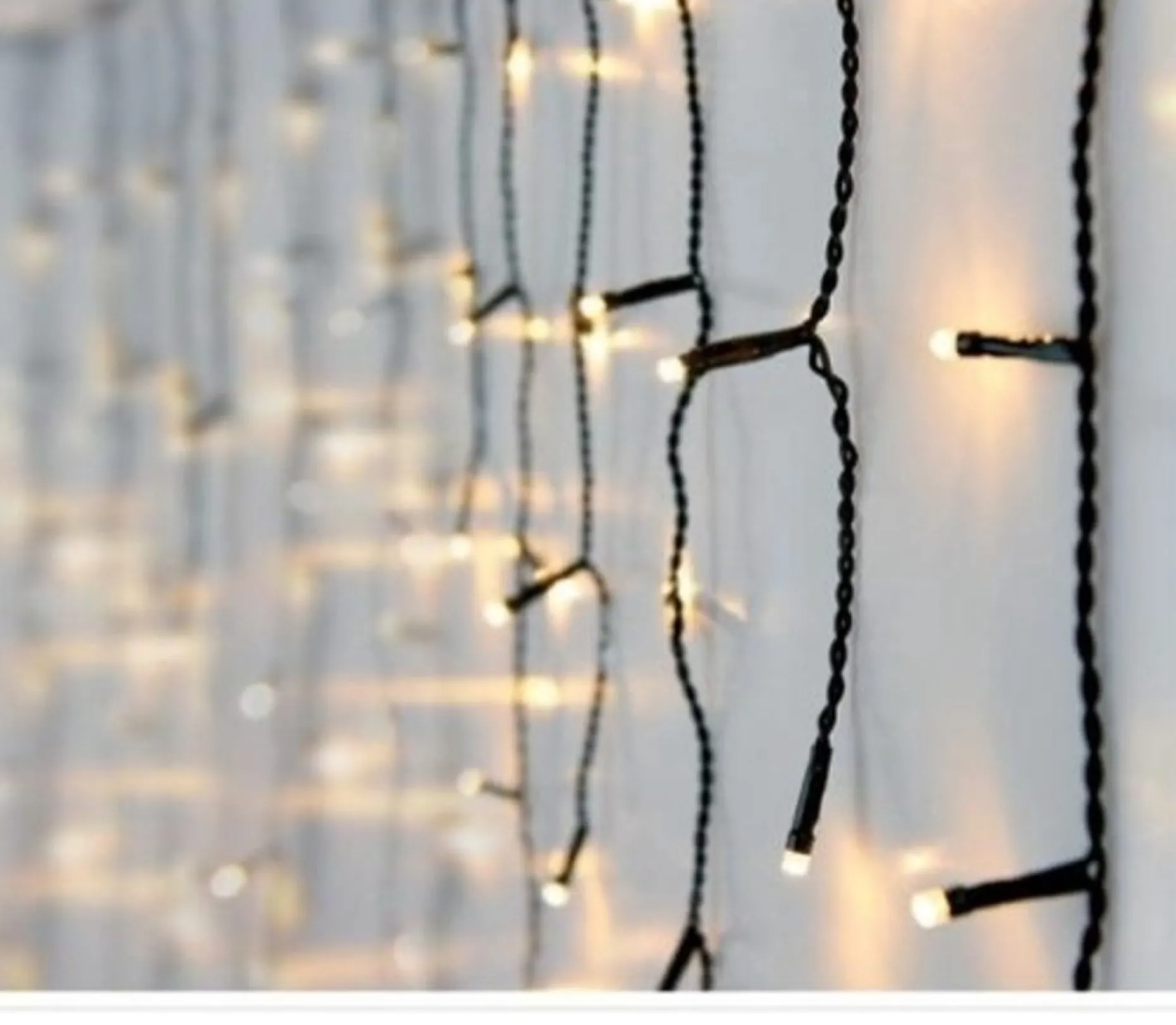 Nampook Lichtgordijnen^Koppelbare Ijspegelverlichting - 160 Led - 3M - Warm Wit Binnen/Buiten Verlichting