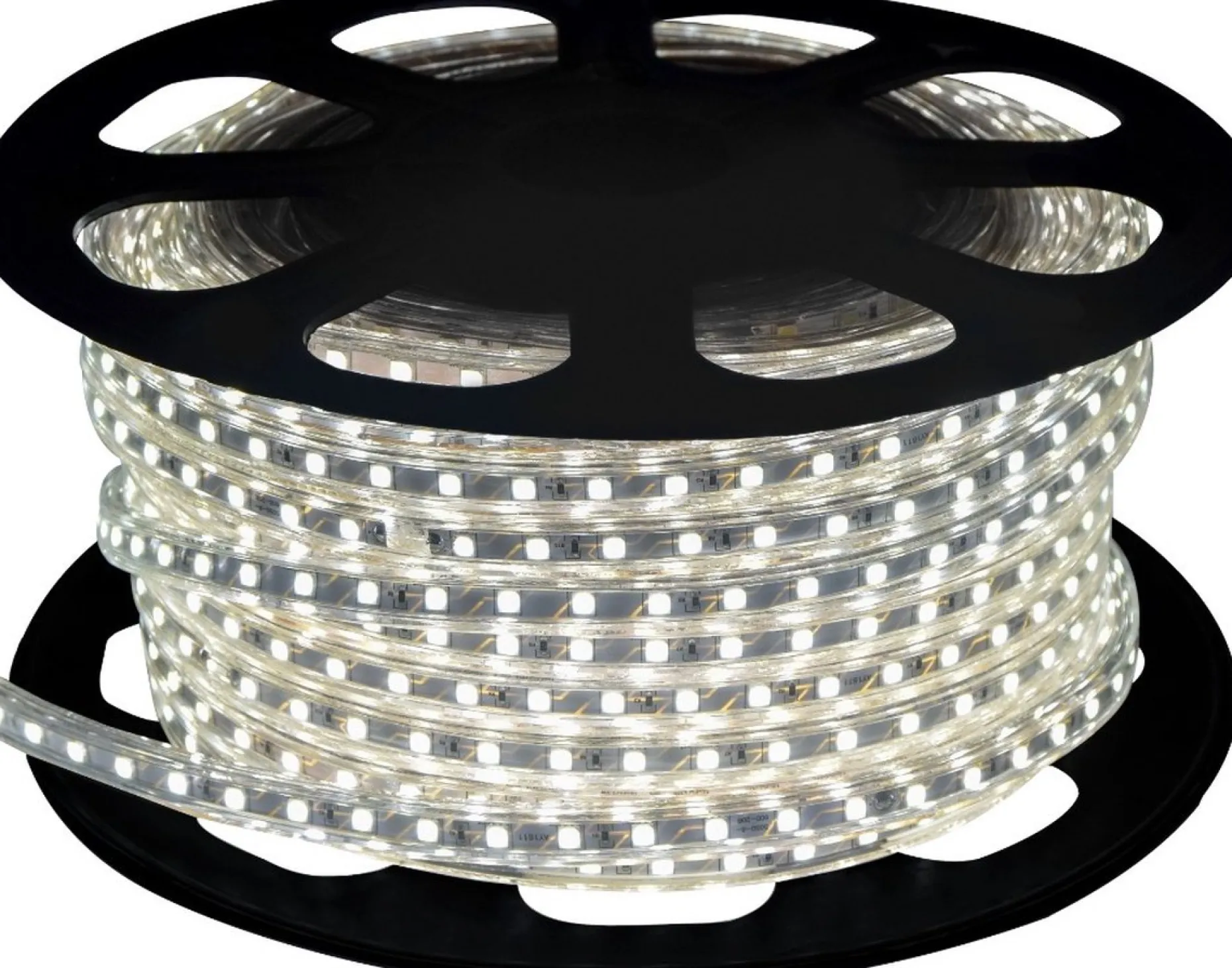 ABC-Led Lichtslangen^Koud Wit Led Strip - Ip68 - 25 Meter - 220V - Inkortbaar