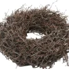 Dbt Krans - Herfstkrans - Kerstkrans - Hout - Bonsai Hout - Bruin - D 30 Cm Cheap