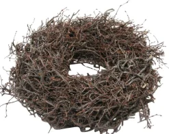 Dbt Krans - Herfstkrans - Kerstkrans - Hout - Bonsai Hout - Bruin - D 30 Cm Cheap