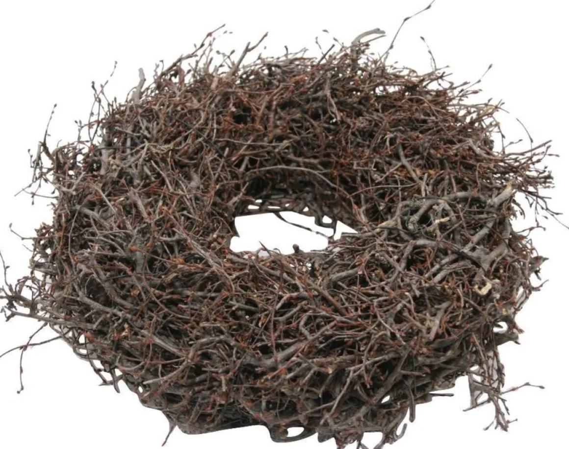 Dbt Krans - Herfstkrans - Kerstkrans - Hout - Bonsai Hout - Bruin - D 30 Cm Cheap