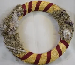 * Krans, Kerstkrans, Bordeaux/Bruin, O 40 Cm, 100% Natuurlijke Materialen 42 Cm Store