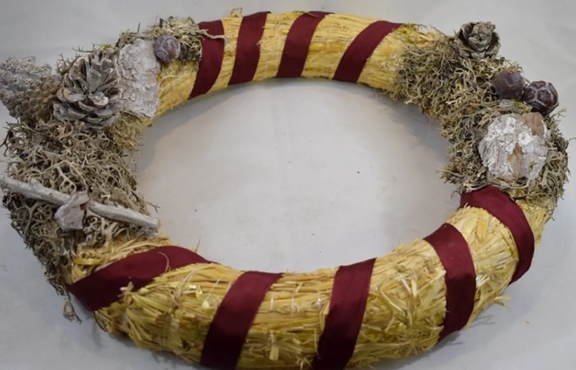 * Krans, Kerstkrans, Bordeaux/Bruin, O 40 Cm, 100% Natuurlijke Materialen 42 Cm Store