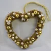 * Krans, Kerstkrans, Hart, Wit-Goud, 100% Natuurproduct, 25 X 25 Cm Online