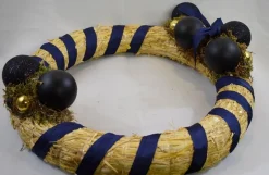 * Krans, Kerstkrans, O 40 Cm, Blauw/Zwart 41 Cm Cheap