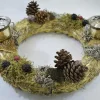* Krans (Kerst) Met 2 Waxinelichtjeshouders - O 30 Cm, 100% Natuurproduct Flash Sale