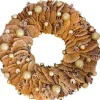vanNatuurlijk.nl Krans | Kerst | Sponge | Goud | 50 Cm Cheap