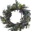 Everlands Kunstkerstbomen^Krans Pe D60Cm Groen/Blauw