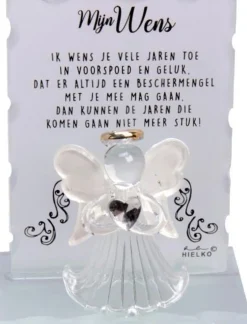 New dutch Kristallen Beschermengel Met Gedicht Mijn Wens - Kado - - Gedicht Mijn Wens - Uniek Kado Store